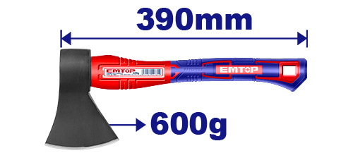 Топор кованый 600 гр EMTOP EHAMAX0600