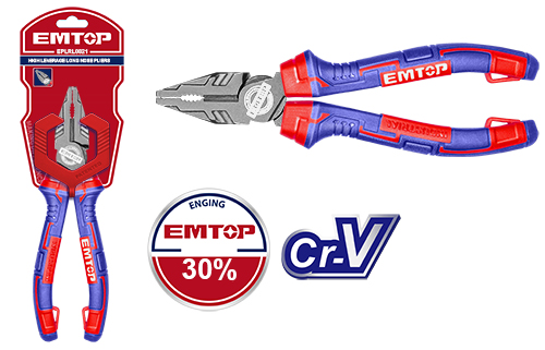 Плоскогубцы усиленные 200 мм EMTOP EPLRC0821
