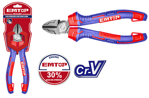 Кусачки боковые усиленные 180 мм EMTOP EPLRD0721