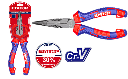 Тонкогубцы усиленные 200 мм EMTOP EPLRL0821